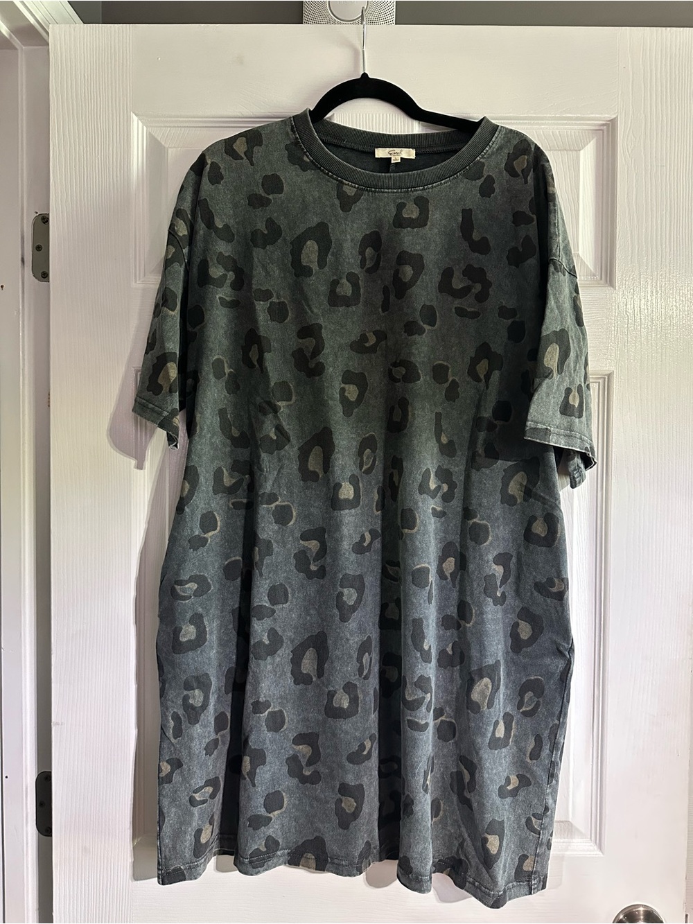 Oversized Leopard Print Dress